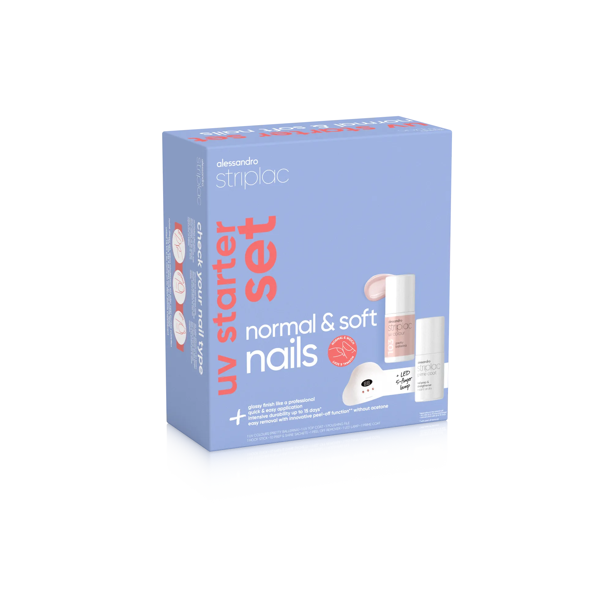 Striplac Uv Starter Set Normal & Soft Nails - 1 Colour Striplac Uv Starter Set Normal & Soft Nails - 1 Colour