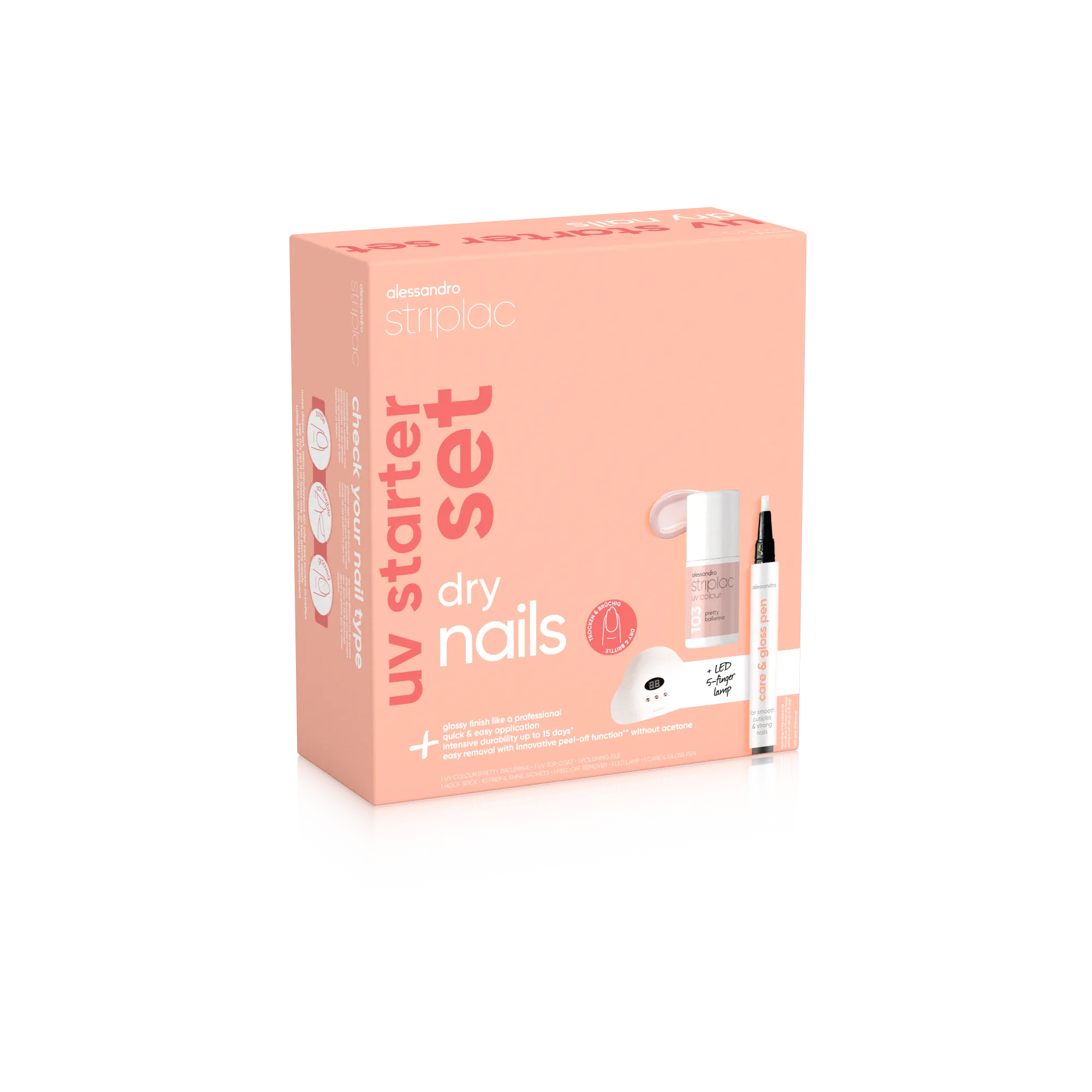 Striplac Uv Starter Set Dry Nails - 1 Colour Striplac Uv Starter Set Dry Nails - 1 Colour