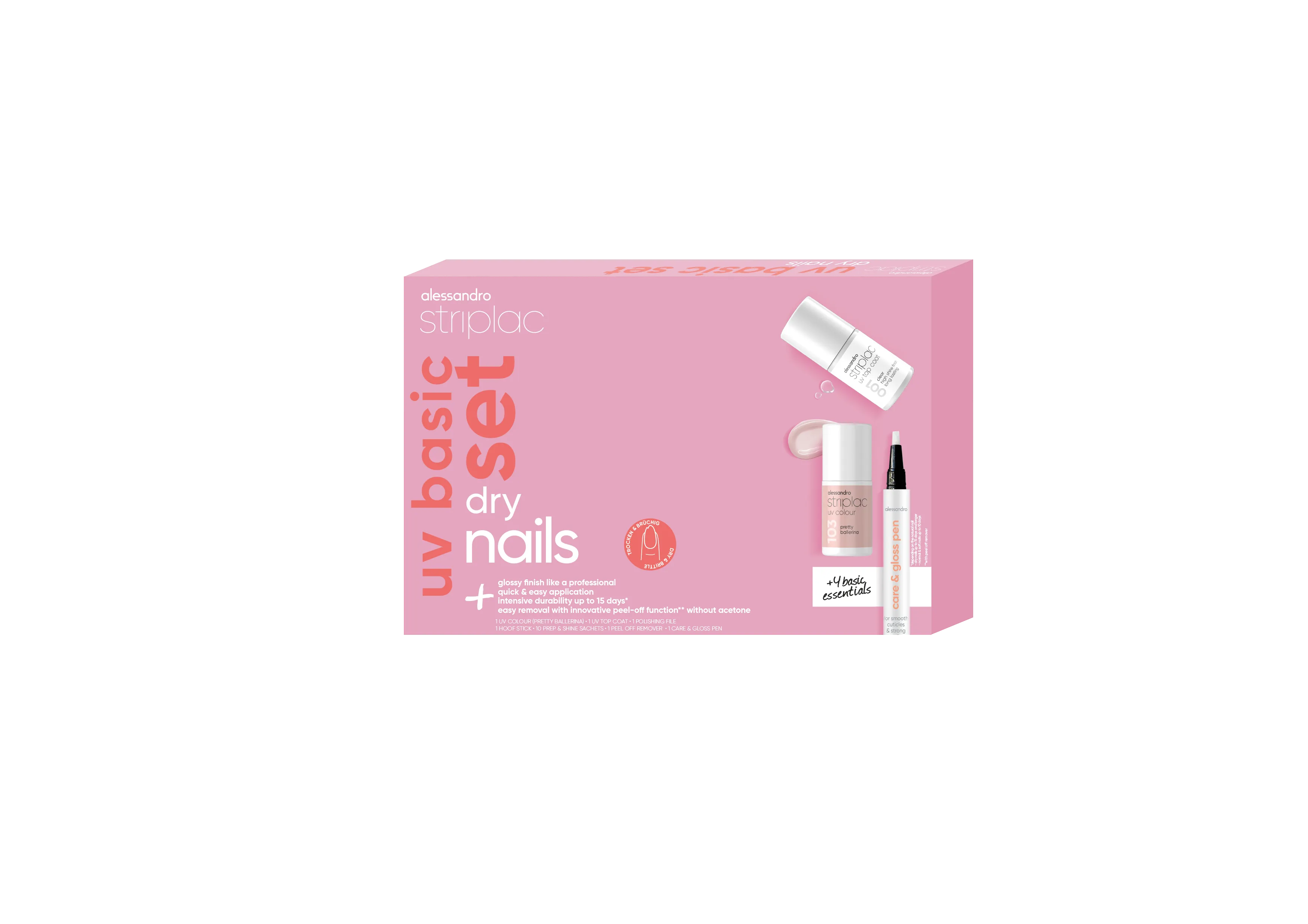 Striplac Uv Basic Set + Colour Dry Nails Striplac Uv Basic Set + Colour Dry Nails